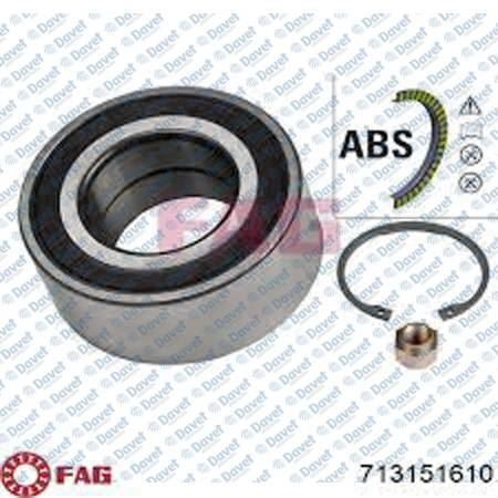 FAG 713151610 Aks Rulmani On Absli Abs Li C2 C3 C4 Ds3 C-Elysee P301 P207 P208 P2008 P1007 1.2vti 1.2puretech 1.4 1.6thp 1.4hdi 1.5 Bluehdi 1.6hdi